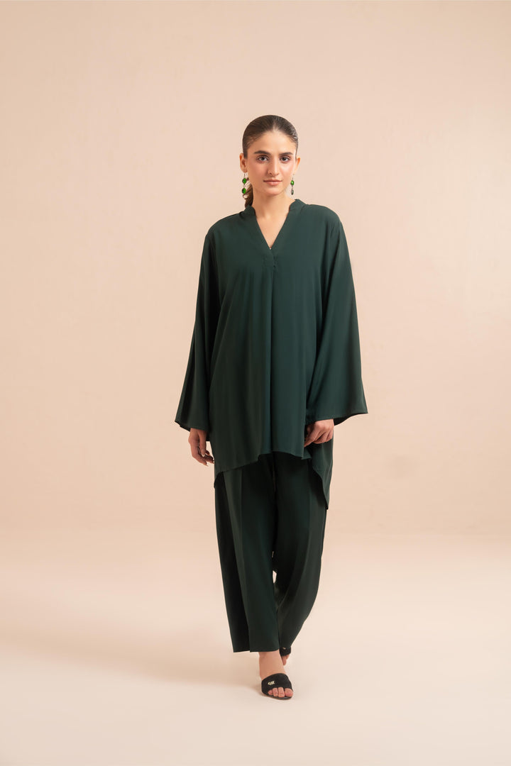 Essential Dark Green Viscose Co-Ord