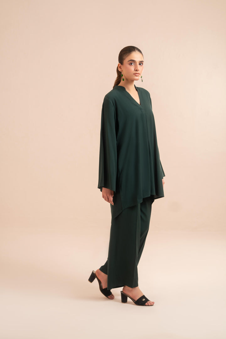 Essential Dark Green Viscose Co-Ord