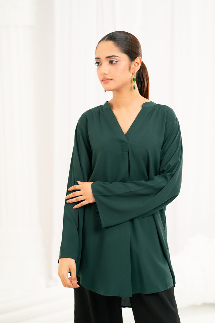 Essential Teal Viscose Top