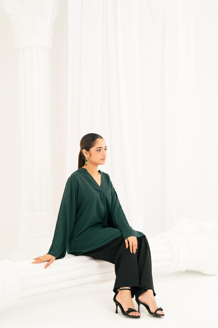 Essential Teal Viscose Top