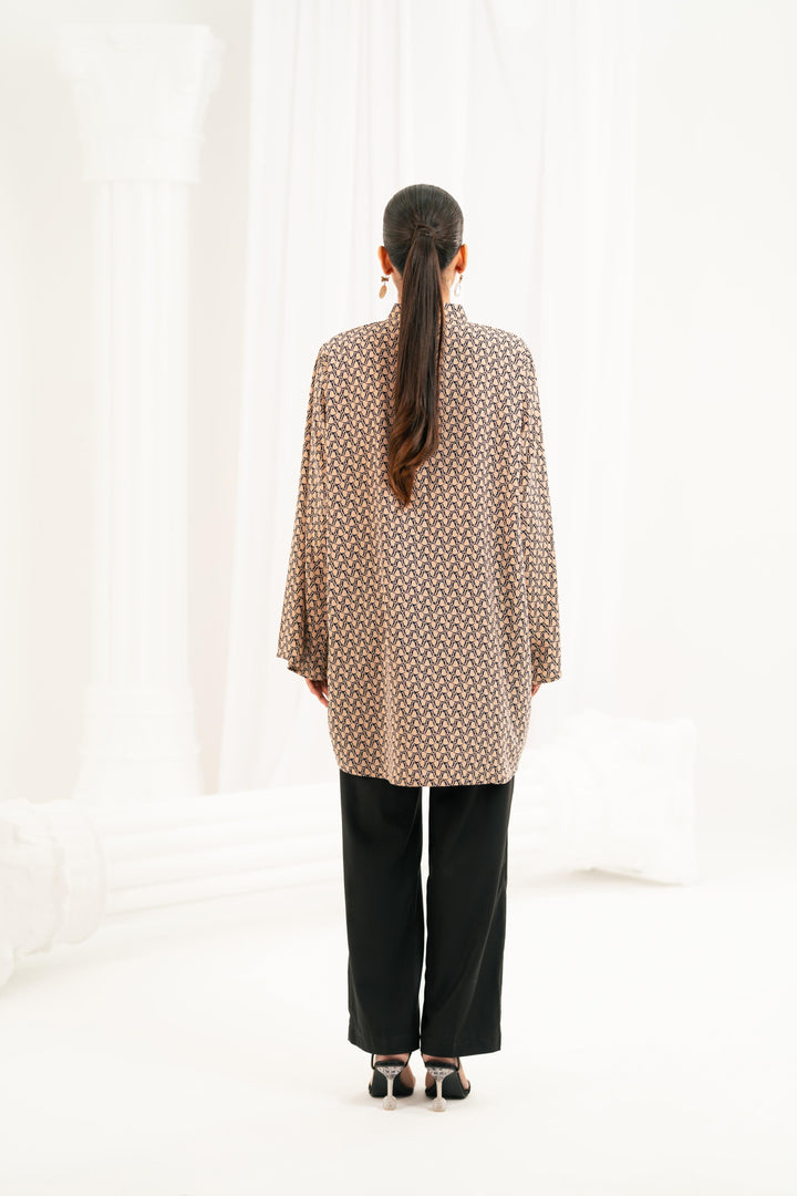 Geo Print Viscose Top
