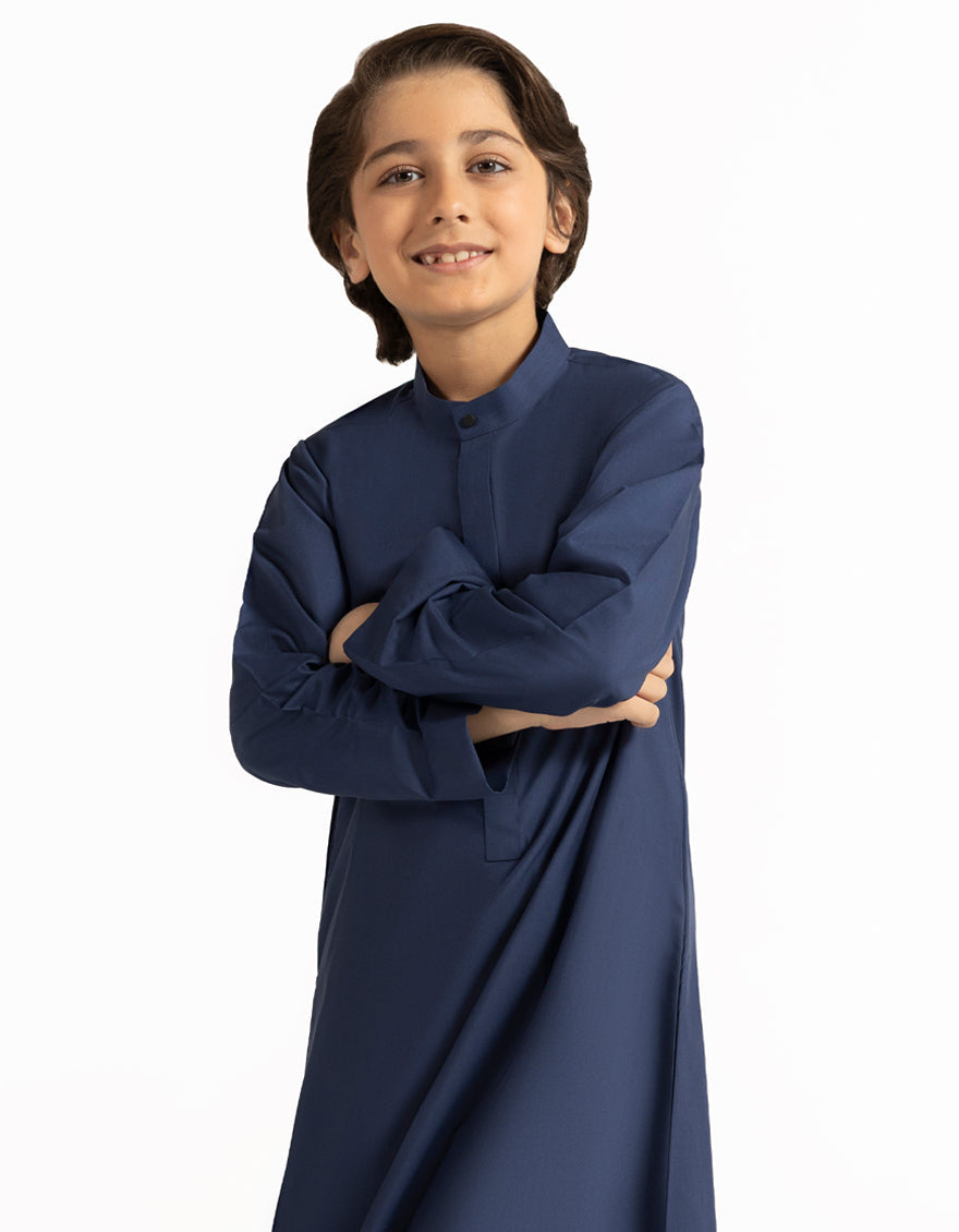 Blended Blue Jubba - J. Junaid Jamshed