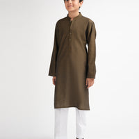 Cotton Mehndi Kurta - J. Junaid Jamshed