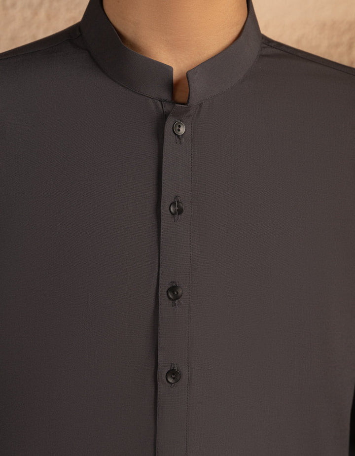 Blended Grey Kurta - J. Junaid Jamshed