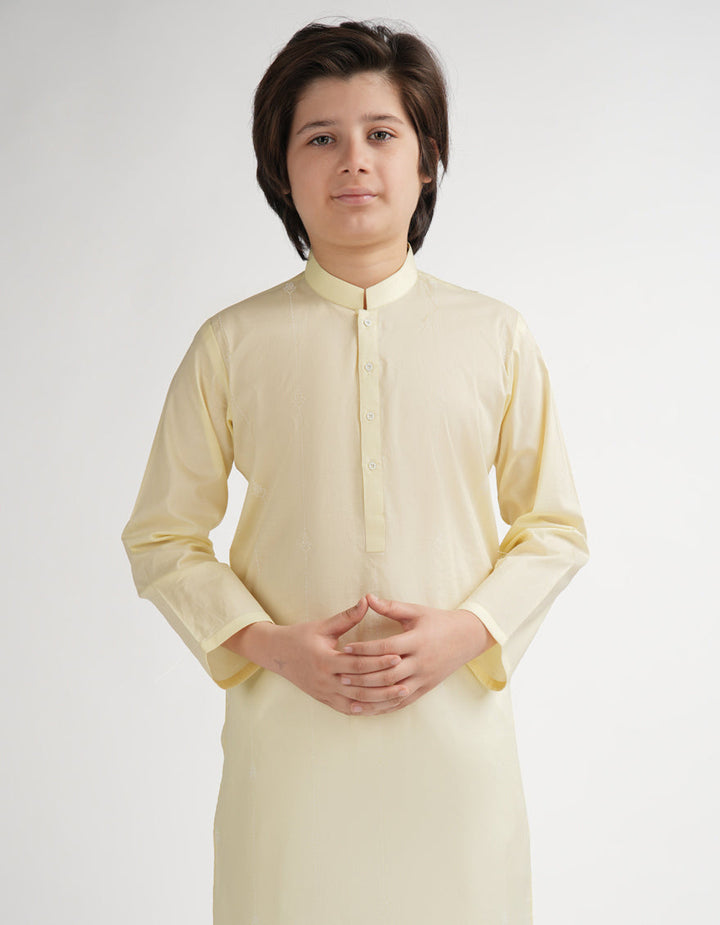Cotton Lemon Kurta - J. Junaid Jamshed