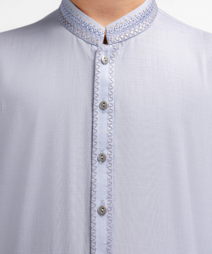 Cotton Light Purple Kurta - J. Junaid Jamshed