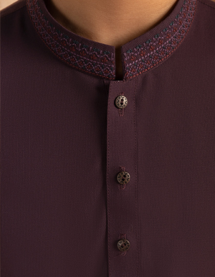 Blended Purple Kurta - J. Junaid Jamshed
