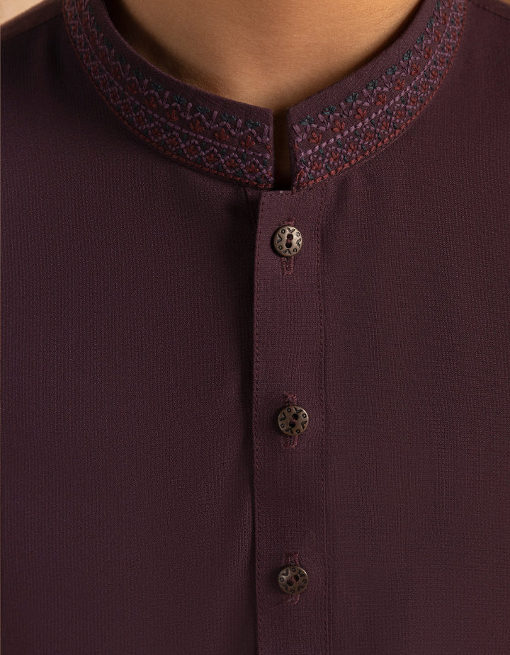 Blended Purple Kurta - J. Junaid Jamshed