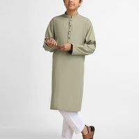 Blended Olive Kurta - J. Junaid Jamshed
