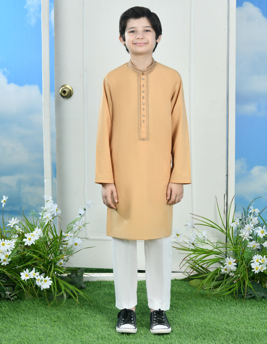 Blended Yellow Kurta - J. Junaid Jamshed