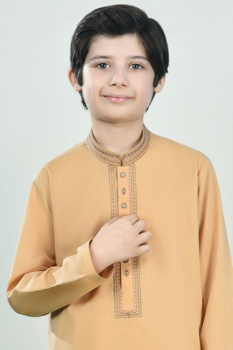 Blended Yellow Kurta - J. Junaid Jamshed