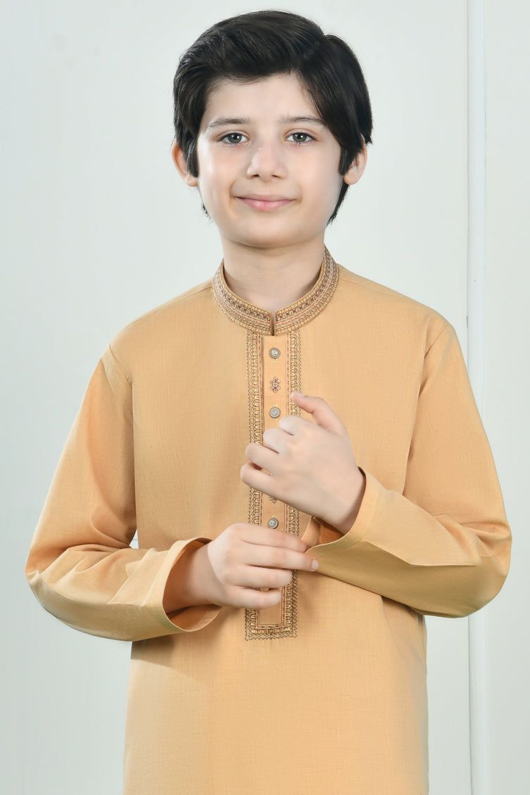 Blended Yellow Kurta - J. Junaid Jamshed