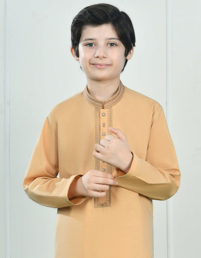 Blended Yellow Kurta - J. Junaid Jamshed