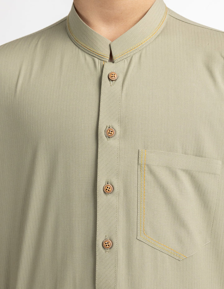 Blended Olive Kurta Trouser - J. Junaid Jamshed