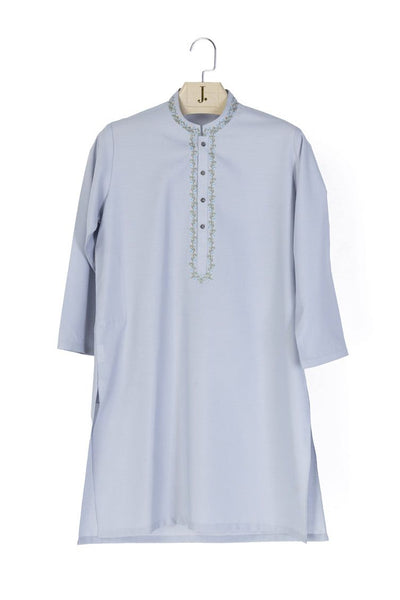 Polyester Grey Kurta Trouser - J. Junaid Jamshed