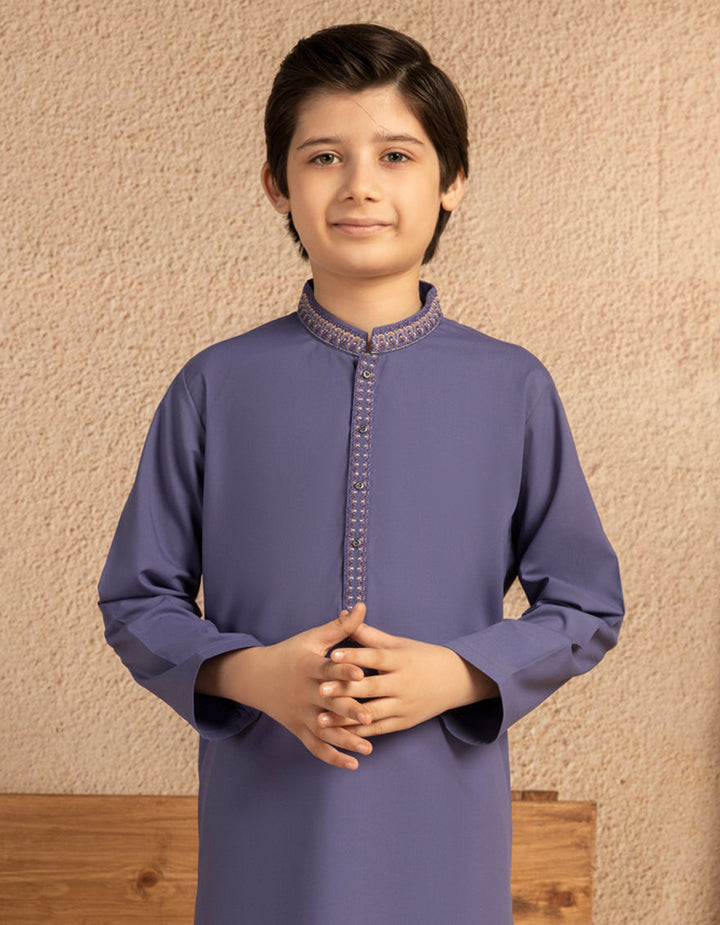 Blended Purple Kurta Trouser - J. Junaid Jamshed