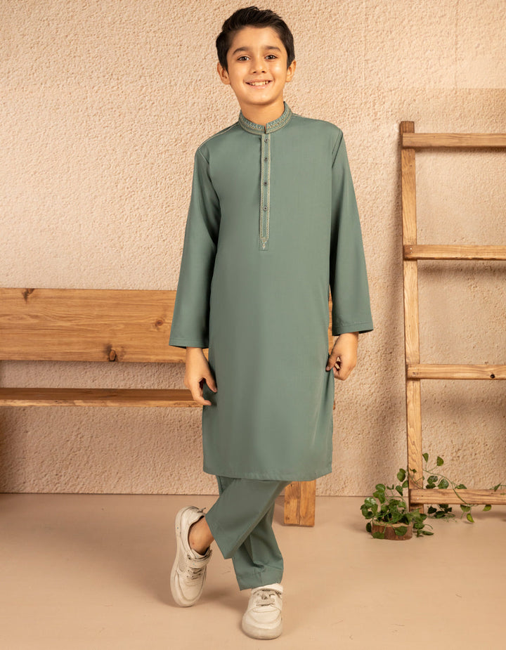 Blended Green Kurta Trouser - J. Junaid Jamshed