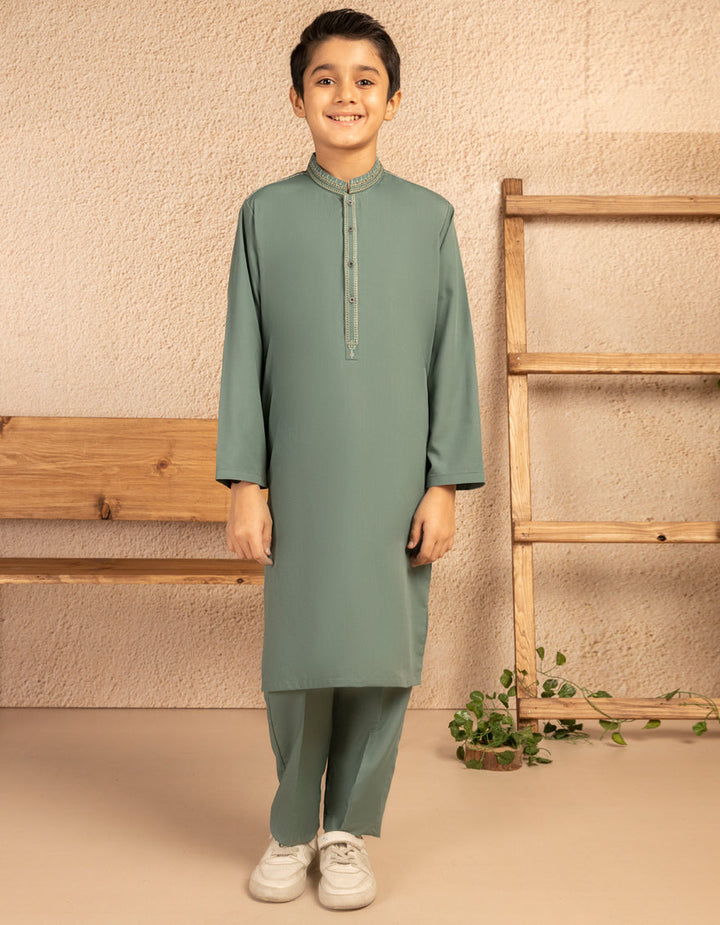 Blended Green Kurta Trouser - J. Junaid Jamshed