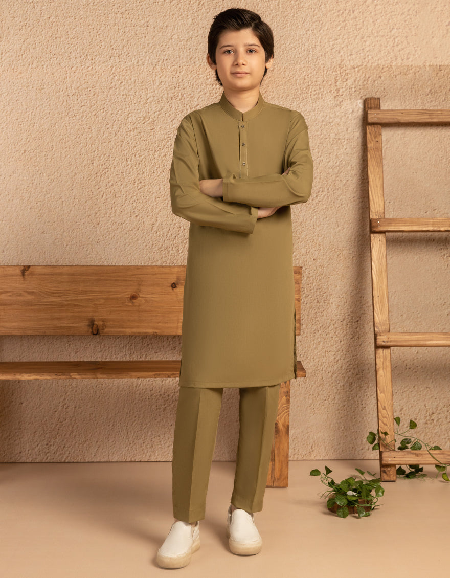 Blended Light Green Kurta Trouser - J. Junaid Jamshed
