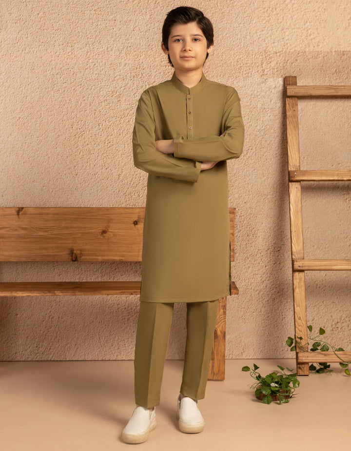 Blended Light Green Kurta Trouser - J. Junaid Jamshed