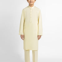 Blended Lemon Kurta Trouser - J. Junaid Jamshed