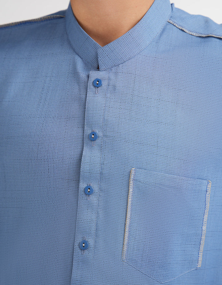 Blended Light Blue Kurta Trouser - J. Junaid Jamshed