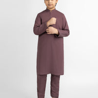 Blended Plum Kurta Trouser - J. Junaid Jamshed