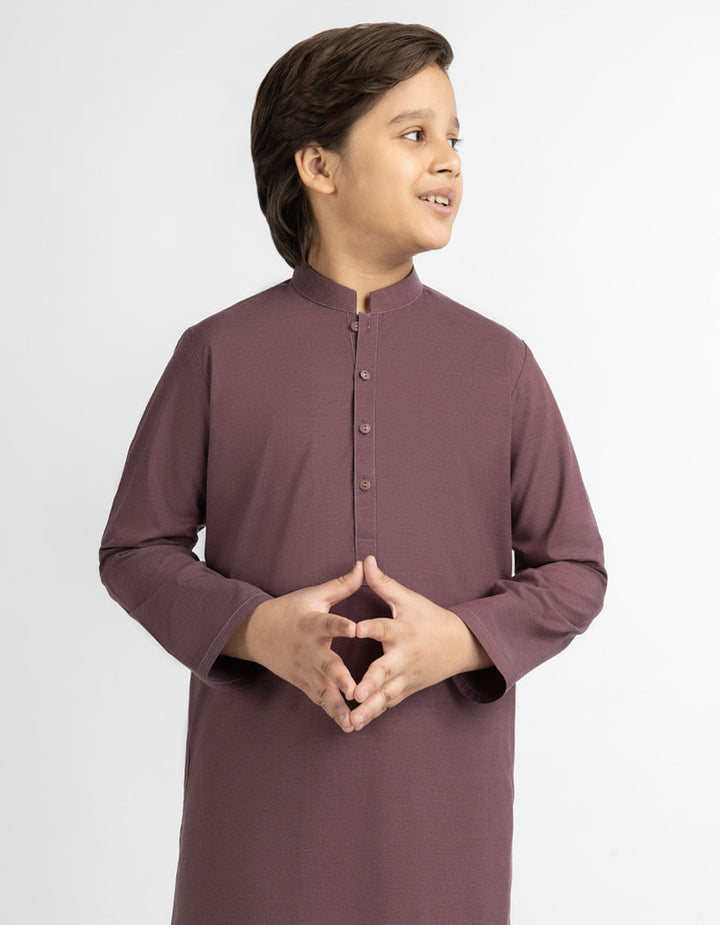Blended Plum Kurta Trouser - J. Junaid Jamshed