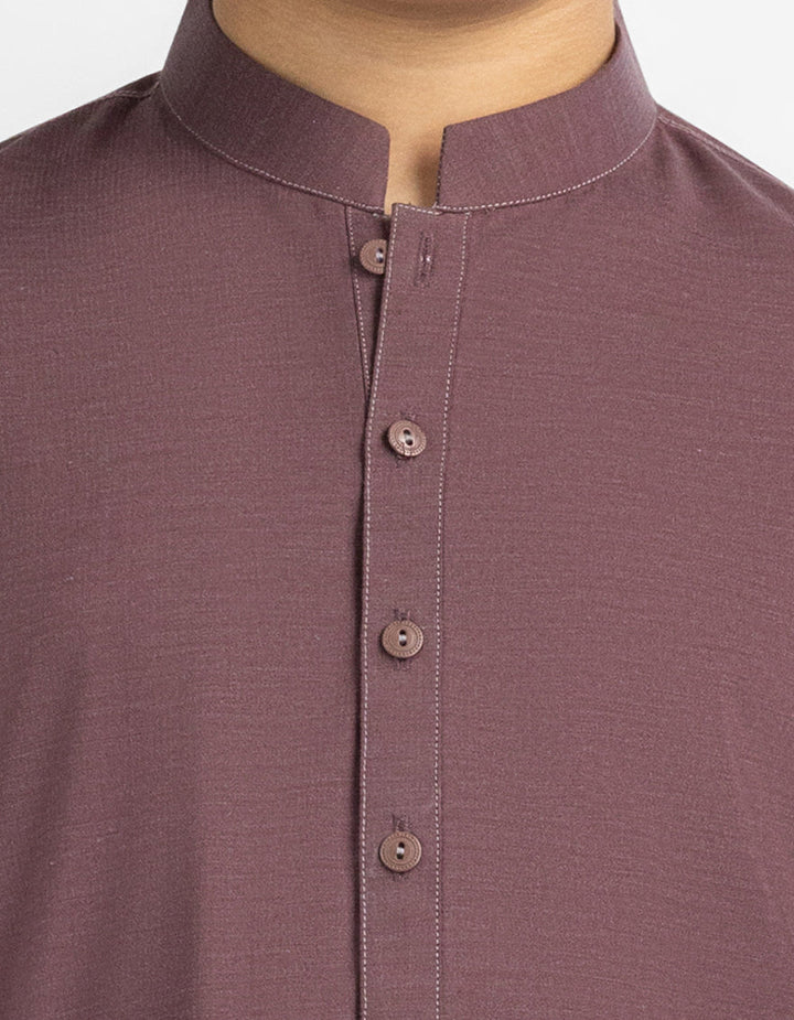 Blended Plum Kurta Trouser - J. Junaid Jamshed