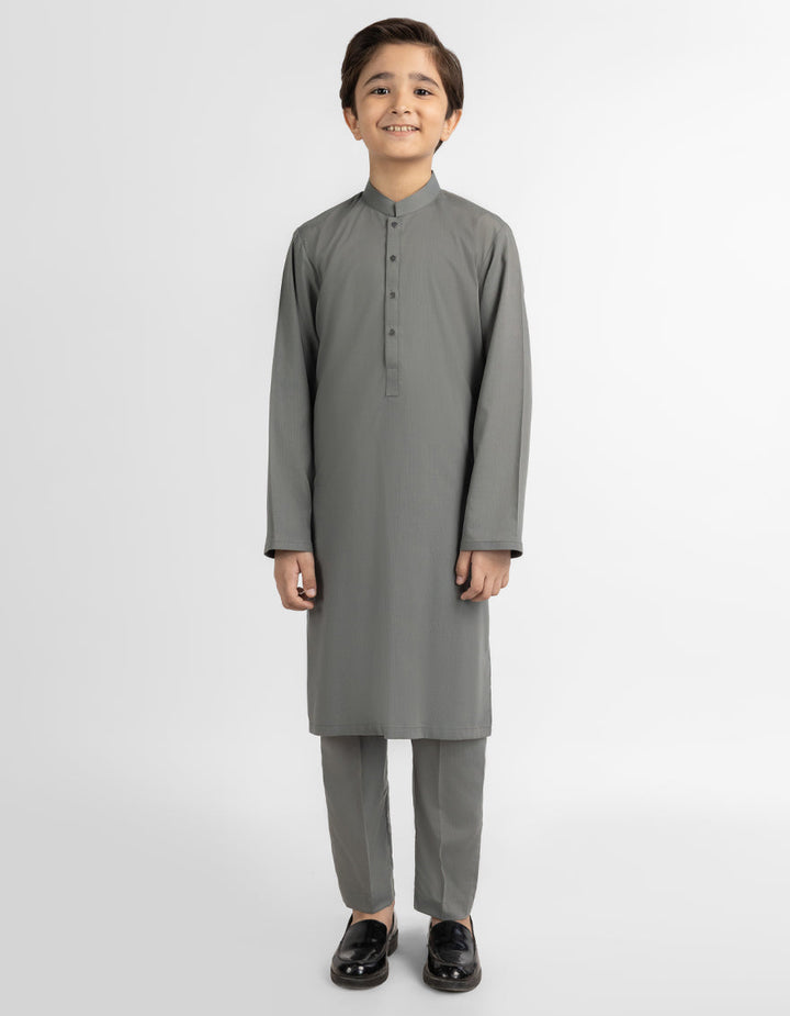 Blended Grey Kurta Trouser - J. Junaid Jamshed