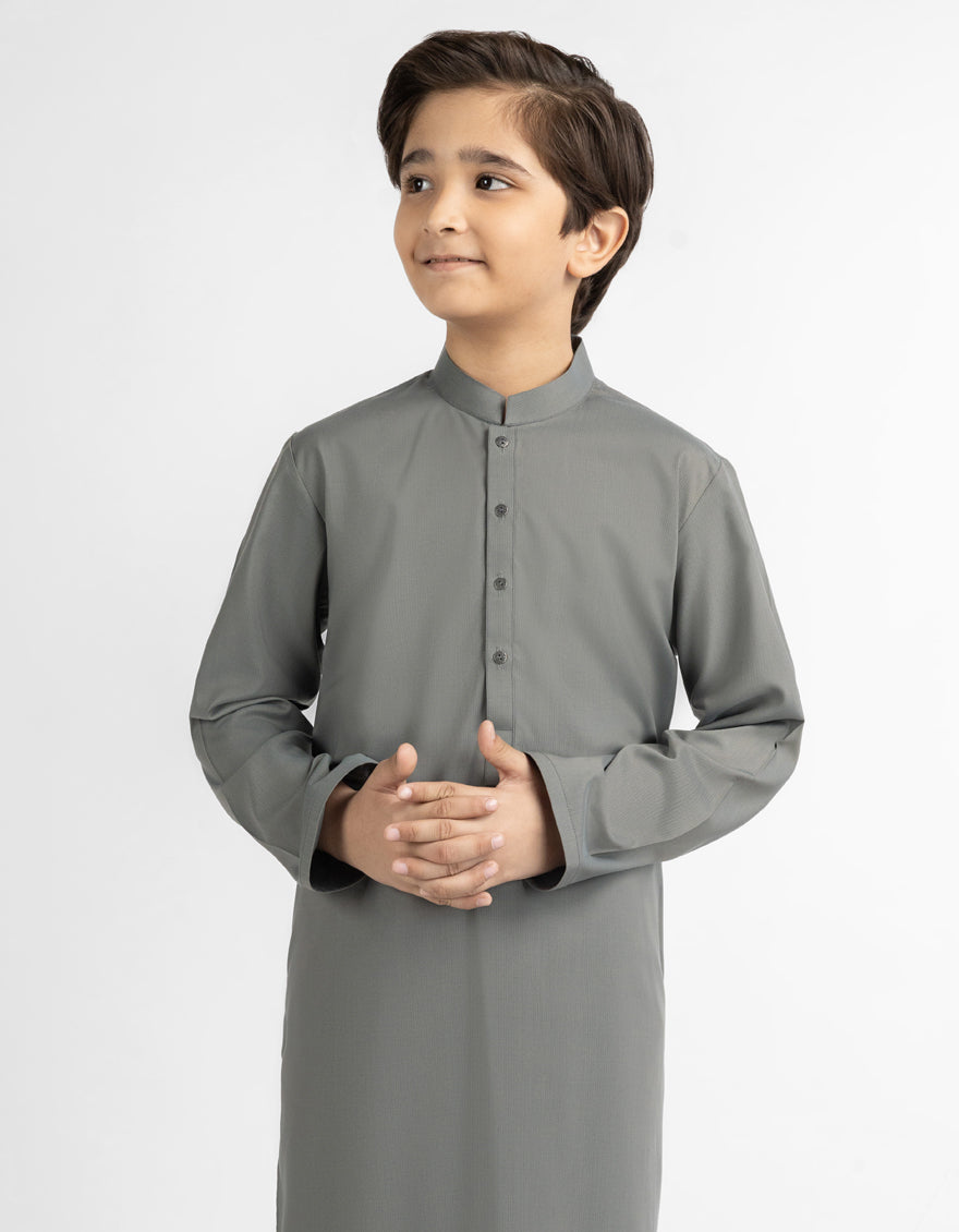 Blended Grey Kurta Trouser - J. Junaid Jamshed