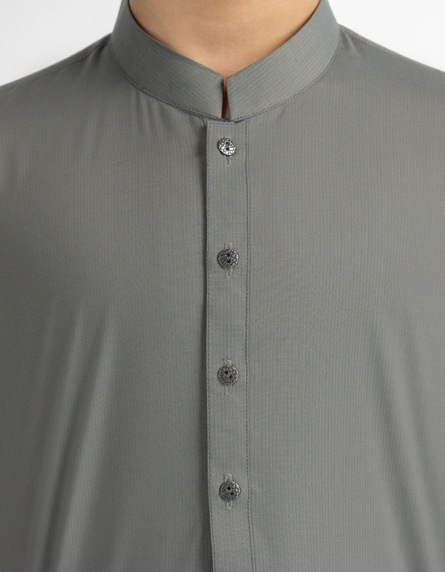 Blended Grey Kurta Trouser - J. Junaid Jamshed