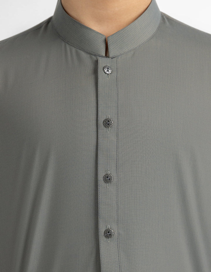 Blended Grey Kurta Trouser - J. Junaid Jamshed