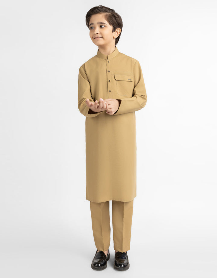 Blended Camel Kurta Trouser - J. Junaid Jamshed