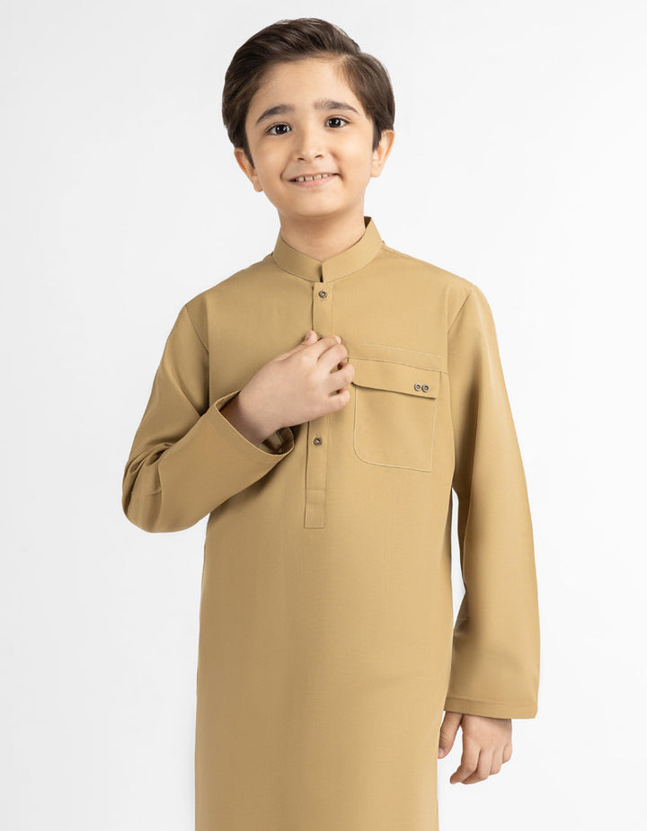 Blended Camel Kurta Trouser - J. Junaid Jamshed