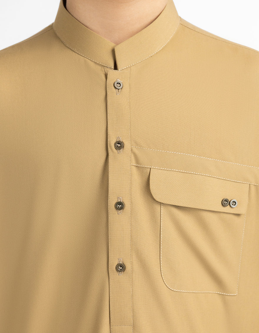Blended Camel Kurta Trouser - J. Junaid Jamshed