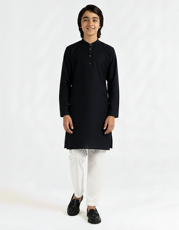 Blended Navy Blue Kurta Trouser - J. Junaid Jamshed