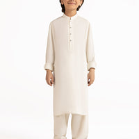 Blended Off White Shalwar Kameez - J. Junaid Jamshed