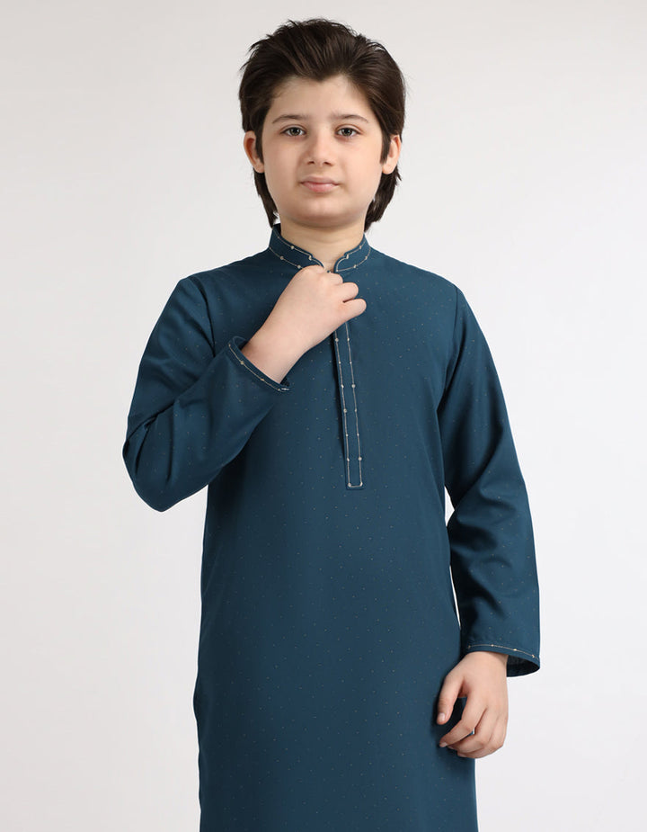 Polyester Green Shalwar Kameez - J. Junaid Jamshed