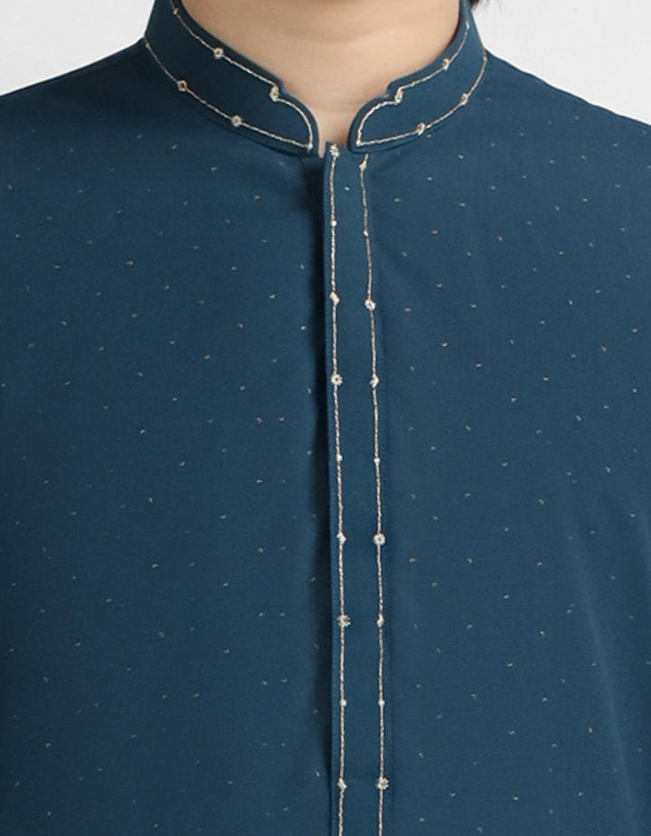 Polyester Green Shalwar Kameez - J. Junaid Jamshed