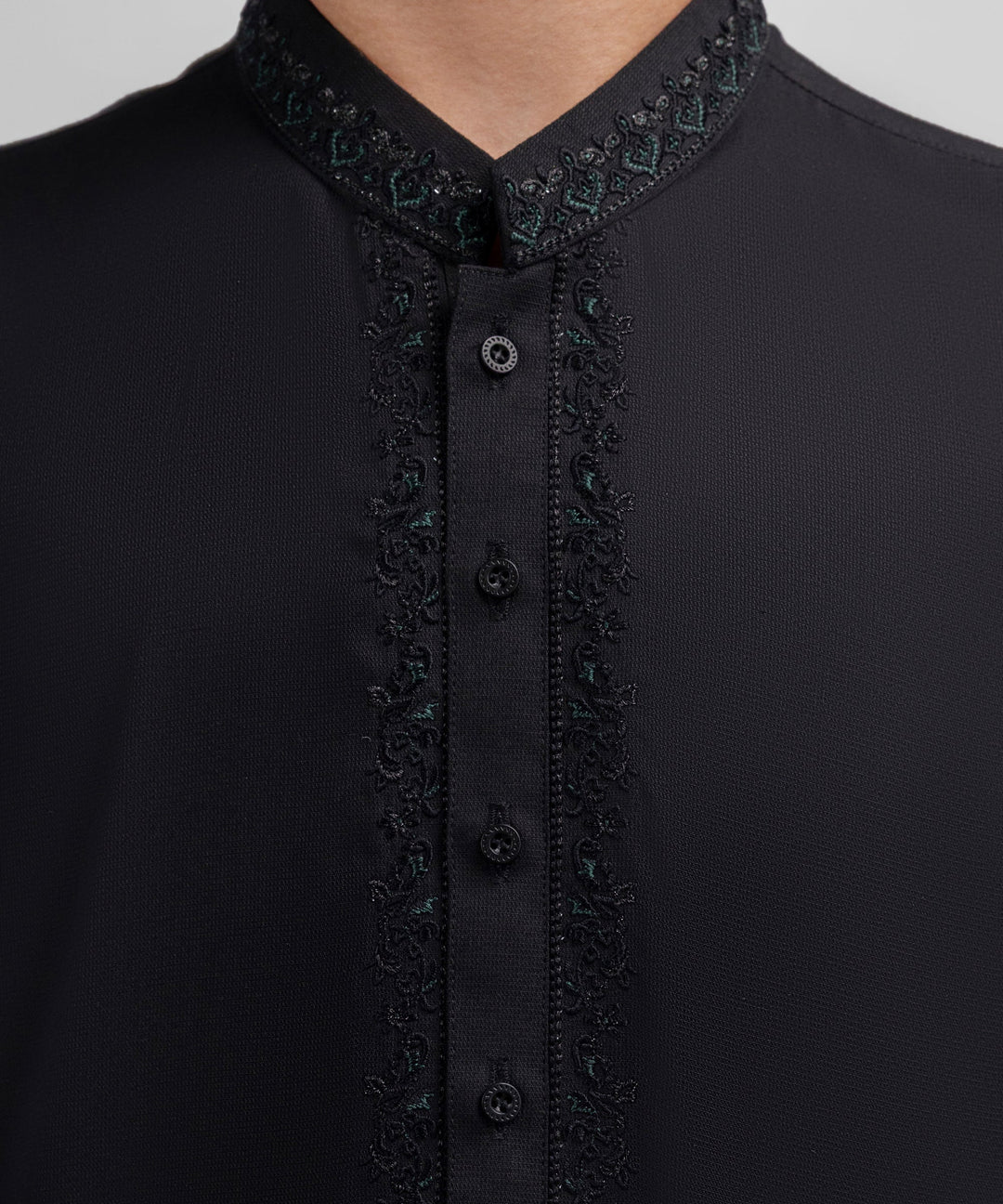 Blended Black Shalwar Kameez - J. Junaid Jamshed