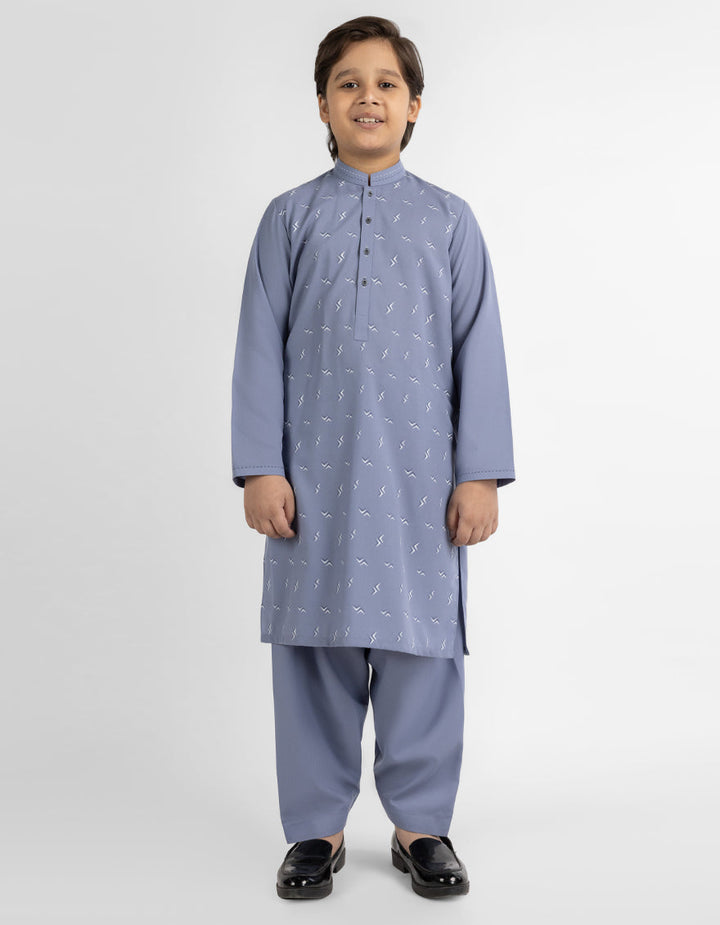Polyester Grey Shalwar Kameez - J. Junaid Jamshed