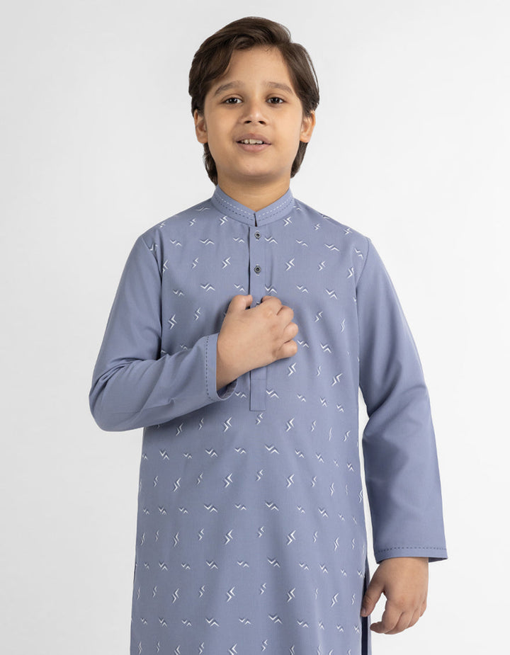 Polyester Grey Shalwar Kameez - J. Junaid Jamshed