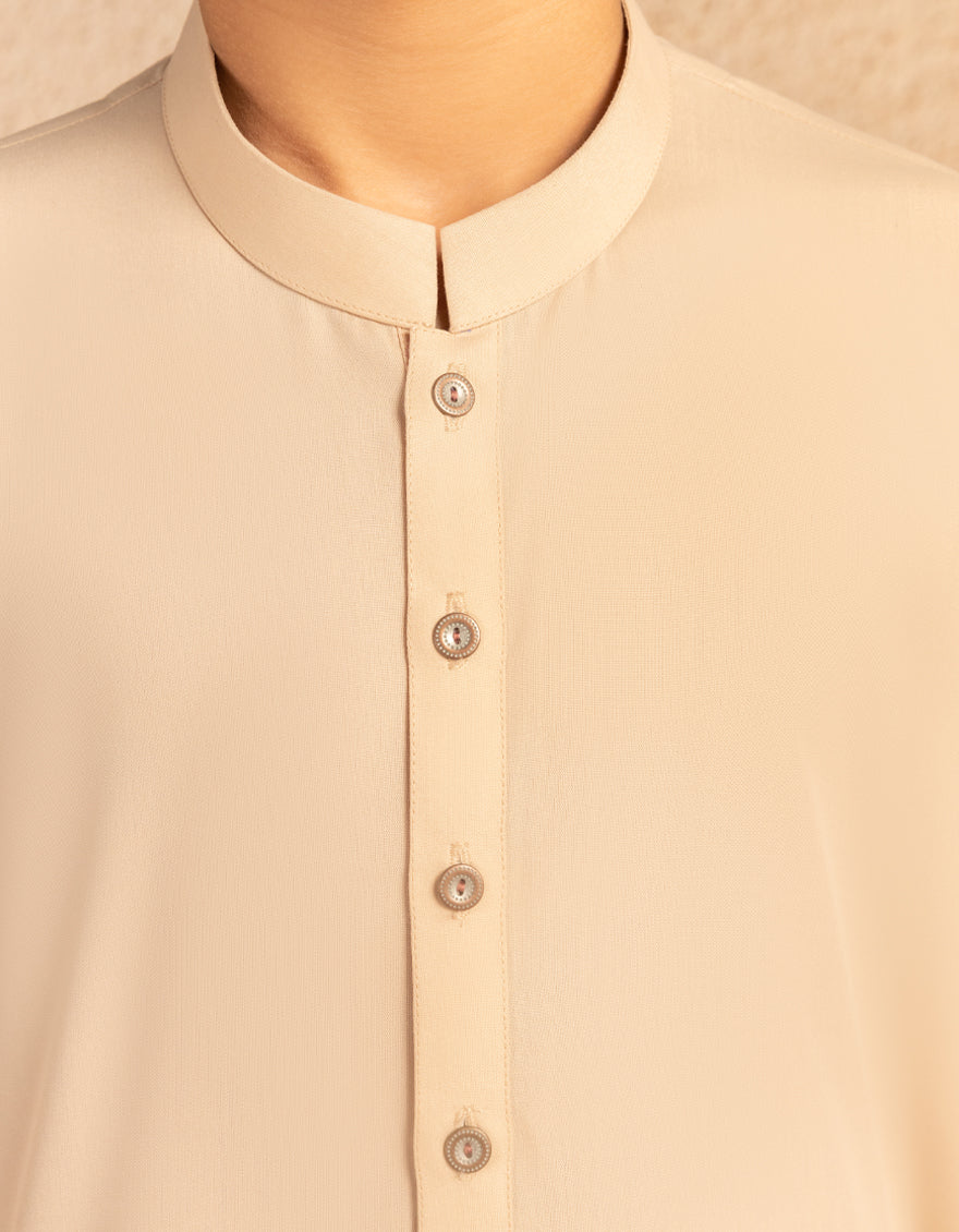 Polyester Peach Shalwar Kameez - J. Junaid Jamshed