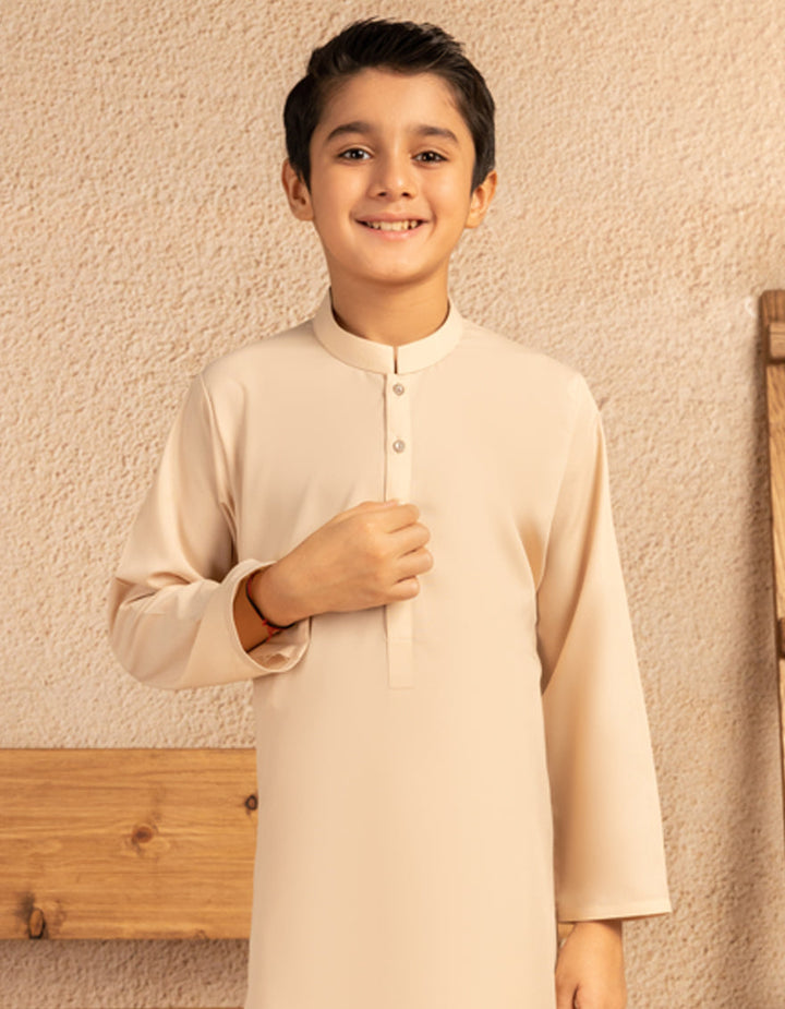 Polyester Peach Shalwar Kameez - J. Junaid Jamshed