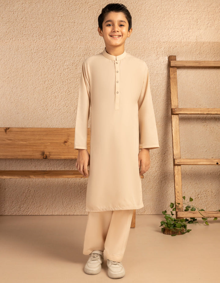 Polyester Peach Shalwar Kameez - J. Junaid Jamshed