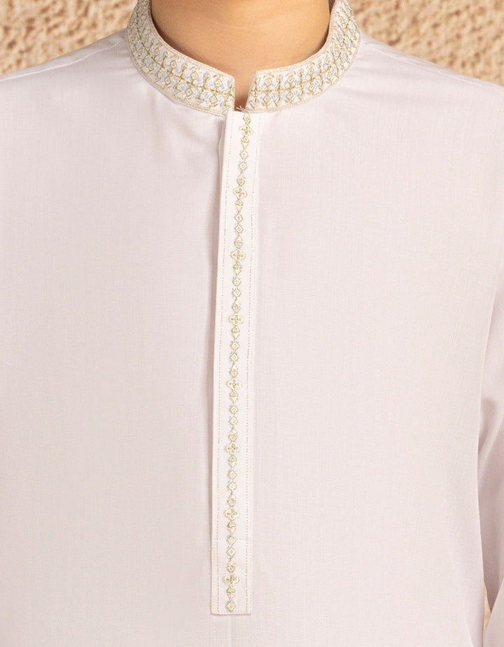 Blended White Shalwar Kameez - J. Junaid Jamshed
