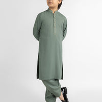 Blended Green Shalwar Kameez - J. Junaid Jamshed