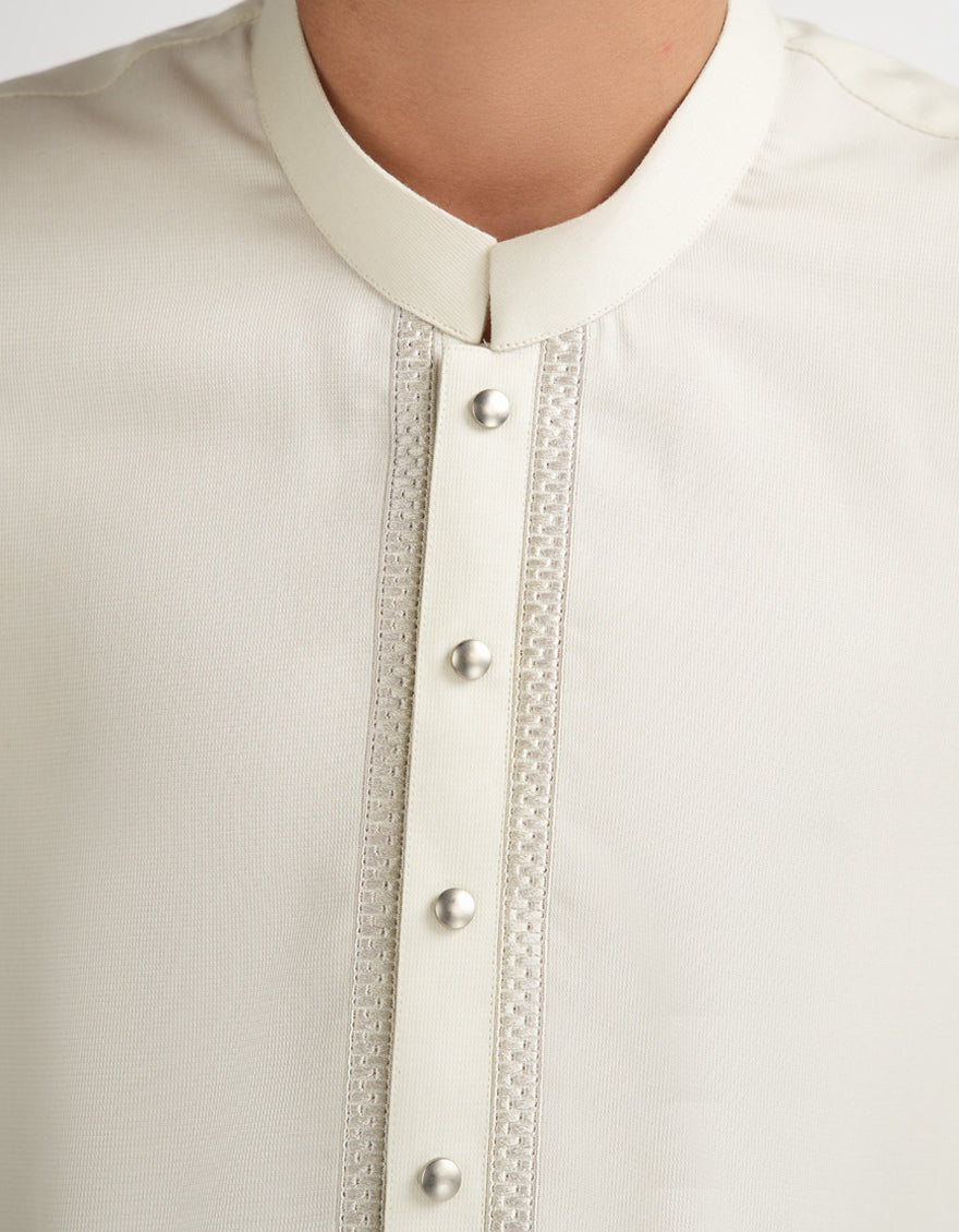 Blended Apple White Shalwar Kameez - J. Junaid Jamshed