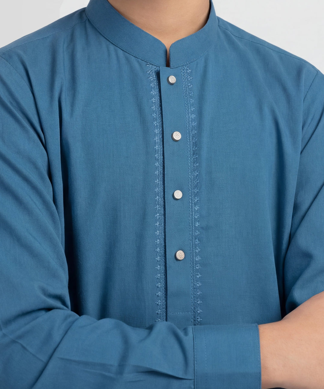 Blended Turquoise Shalwar Kameez - J. Junaid Jamshed